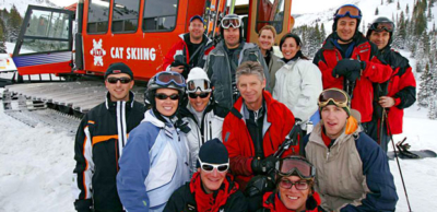 Ski group posing.