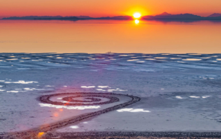 Sunset photo over the great salt lake: a salt lake city day trips idea