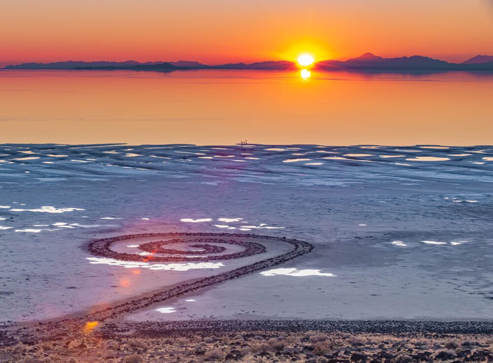 Sunset photo over the great salt lake: a salt lake city day trips idea